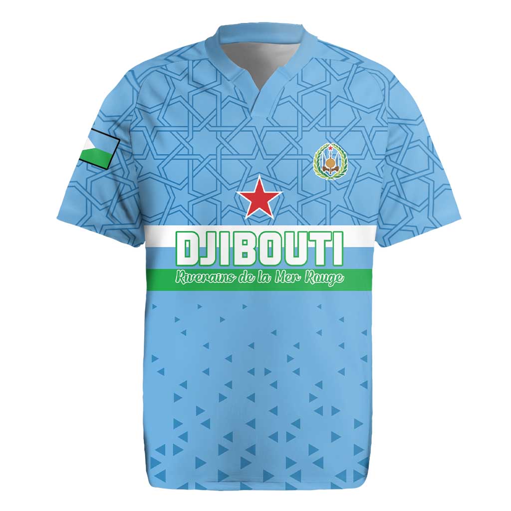 Custom Djibouti Football Rugby Jersey Come On Riverains de la Mer Rouge