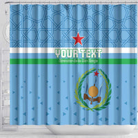 Custom Djibouti Football Shower Curtain Come On Riverains de la Mer Rouge
