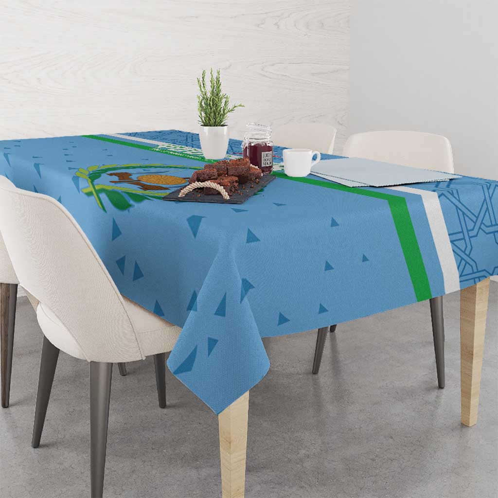 Custom Djibouti Football Tablecloth Come On Riverains de la Mer Rouge