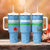 Custom Djibouti Football Tumbler With Handle Come On Riverains de la Mer Rouge