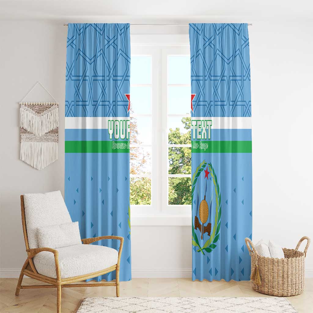 Custom Djibouti Football Window Curtain Come On Riverains de la Mer Rouge