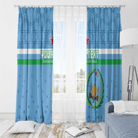 Custom Djibouti Football Window Curtain Come On Riverains de la Mer Rouge