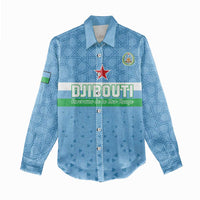 Custom Djibouti Football Women Casual Shirt Come On Riverains de la Mer Rouge