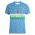 Custom Djibouti Football Women V-Neck T-Shirt Come On Riverains de la Mer Rouge