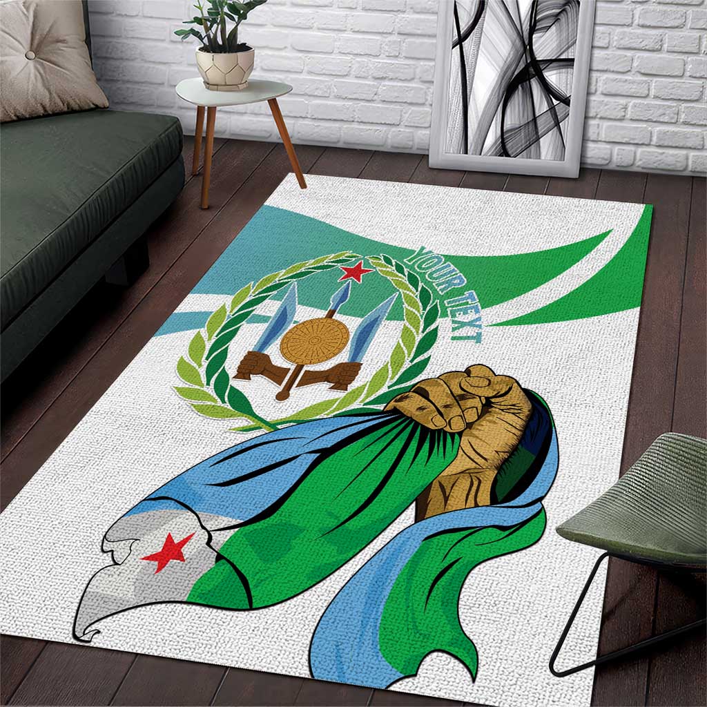 Personalized Djibouti Independence Day Area Rug Midnimo Sinnaan Nabad