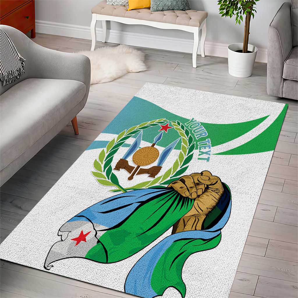 Personalized Djibouti Independence Day Area Rug Midnimo Sinnaan Nabad