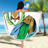 Personalized Djibouti Independence Day Beach Blanket Midnimo Sinnaan Nabad