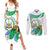 Personalized Djibouti Independence Day Couples Matching Summer Maxi Dress and Long Sleeve Button Shirt Midnimo Sinnaan Nabad