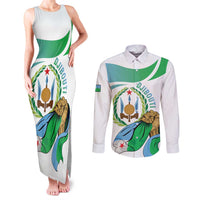 Personalized Djibouti Independence Day Couples Matching Tank Maxi Dress and Long Sleeve Button Shirt Midnimo Sinnaan Nabad