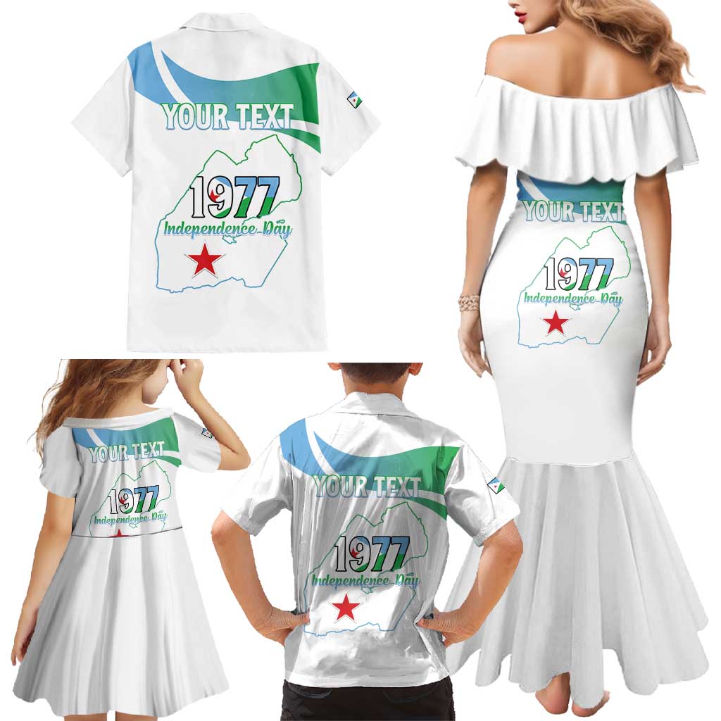 Personalized Djibouti Independence Day Family Matching Mermaid Dress and Hawaiian Shirt Midnimo Sinnaan Nabad