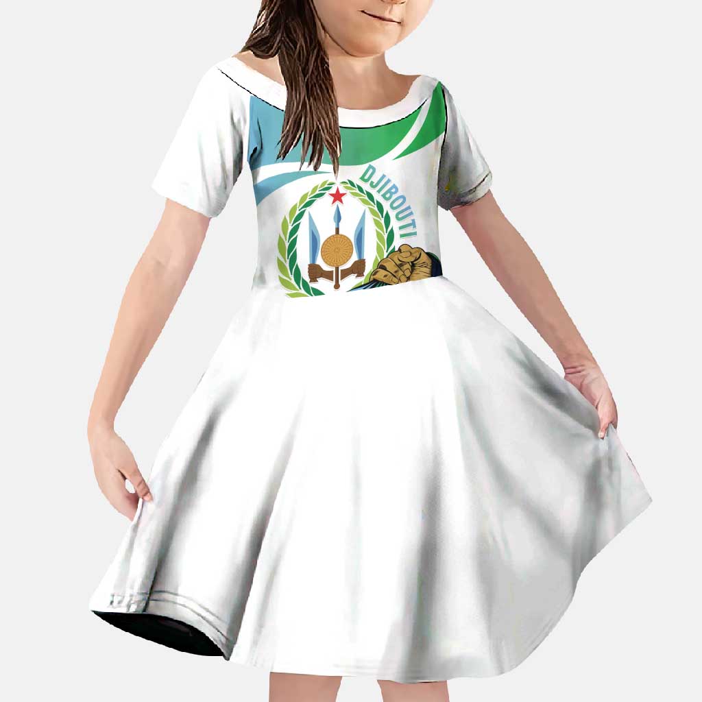 Personalized Djibouti Independence Day Family Matching Off Shoulder Maxi Dress and Hawaiian Shirt Midnimo Sinnaan Nabad