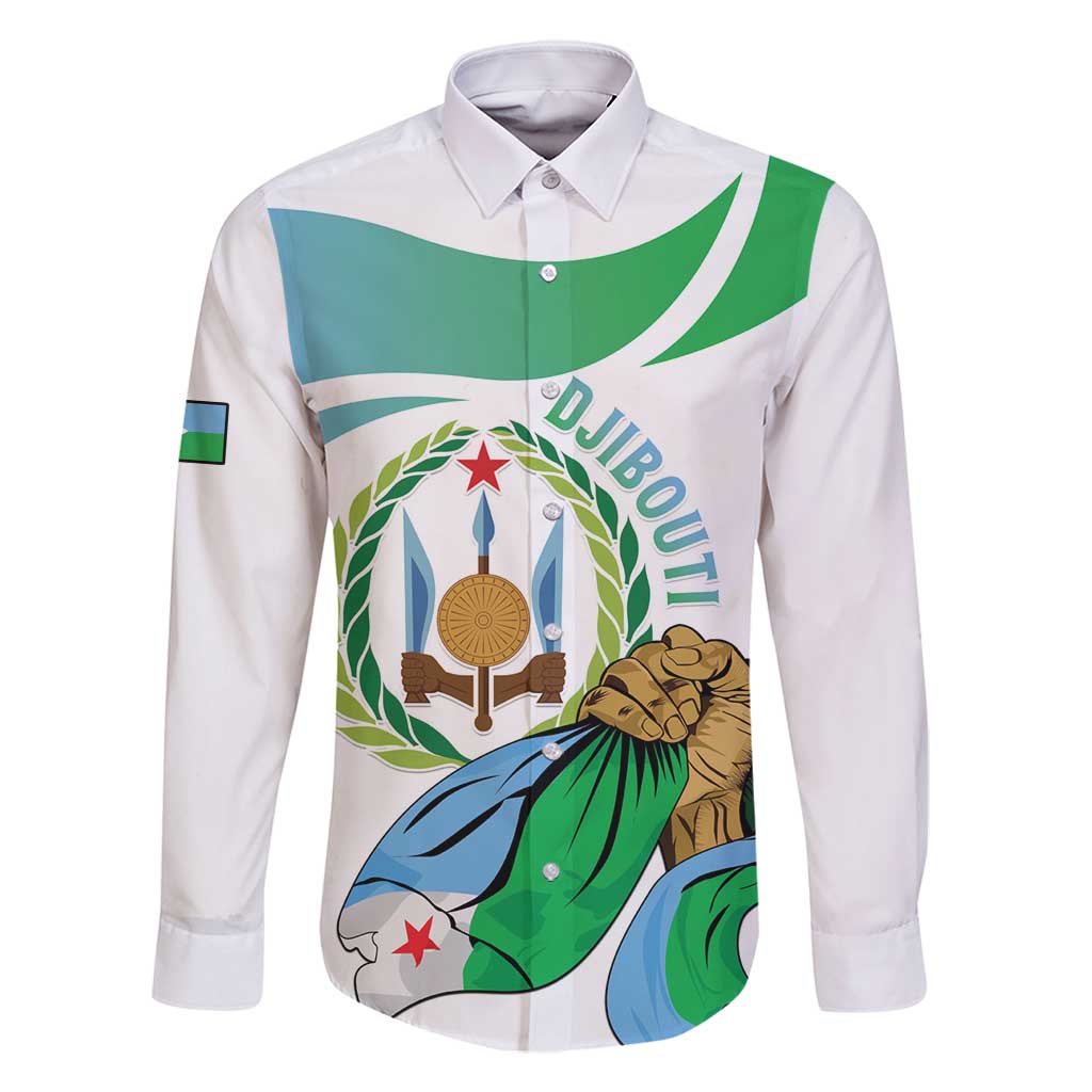 Personalized Djibouti Independence Day Family Matching Off Shoulder Maxi Dress and Hawaiian Shirt Midnimo Sinnaan Nabad