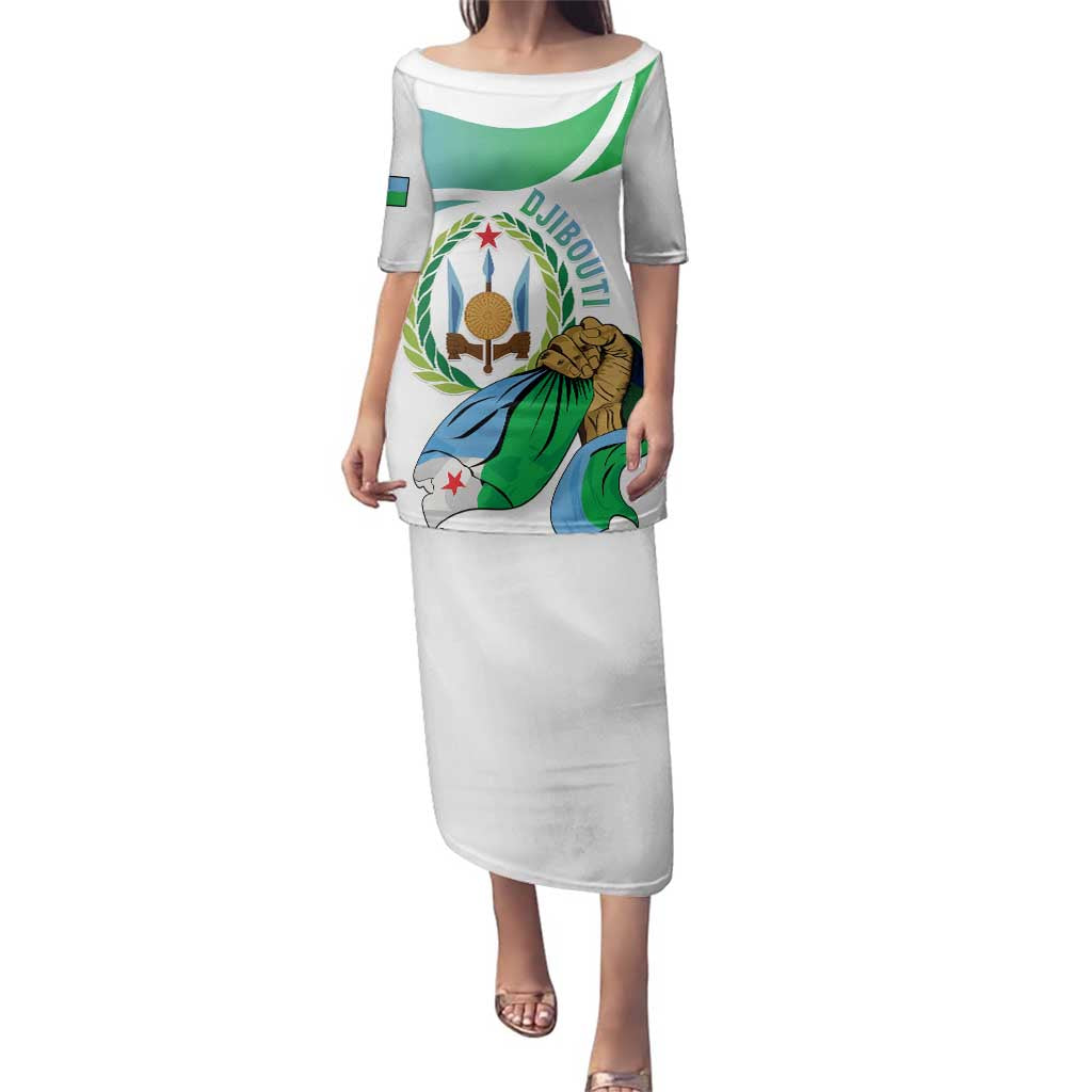 Personalized Djibouti Independence Day Family Matching Puletasi and Hawaiian Shirt Midnimo Sinnaan Nabad