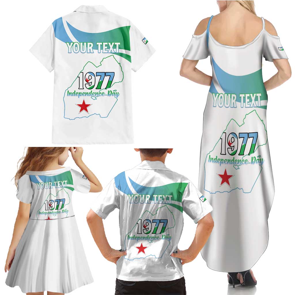 Personalized Djibouti Independence Day Family Matching Summer Maxi Dress and Hawaiian Shirt Midnimo Sinnaan Nabad