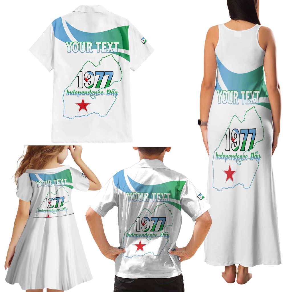 Personalized Djibouti Independence Day Family Matching Tank Maxi Dress and Hawaiian Shirt Midnimo Sinnaan Nabad