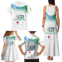 Personalized Djibouti Independence Day Family Matching Tank Maxi Dress and Hawaiian Shirt Midnimo Sinnaan Nabad