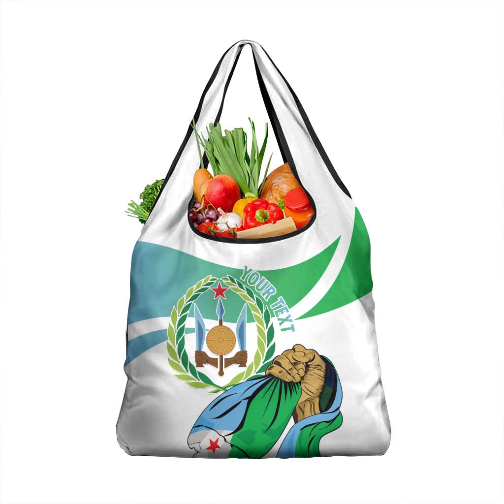 Personalized Djibouti Independence Day Grocery Bag Midnimo Sinnaan Nabad