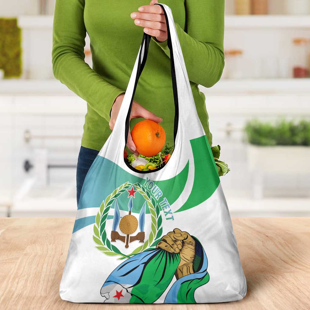 Personalized Djibouti Independence Day Grocery Bag Midnimo Sinnaan Nabad