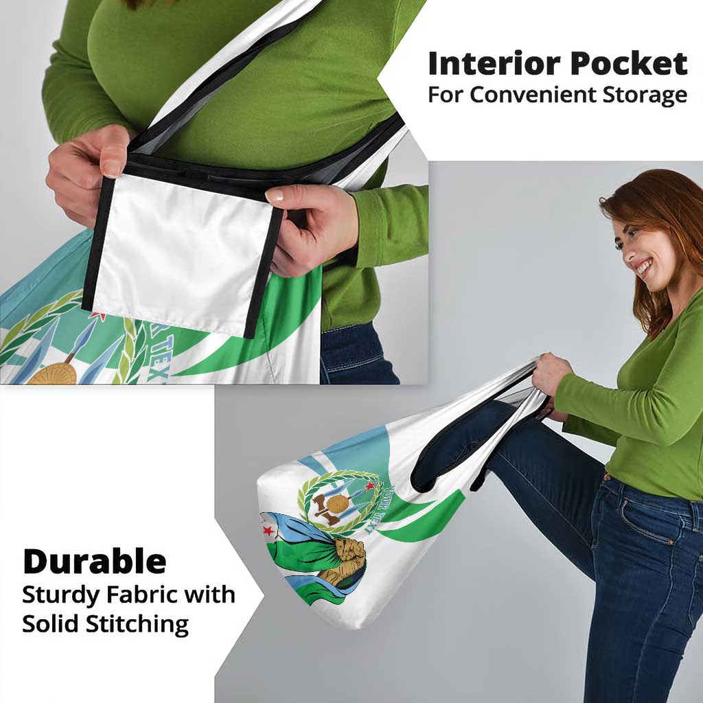 Personalized Djibouti Independence Day Grocery Bag Midnimo Sinnaan Nabad