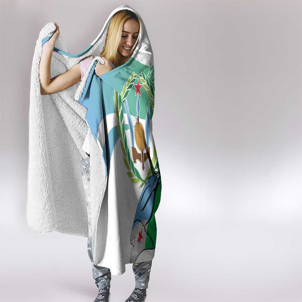 Personalized Djibouti Independence Day Hooded Blanket Midnimo Sinnaan Nabad