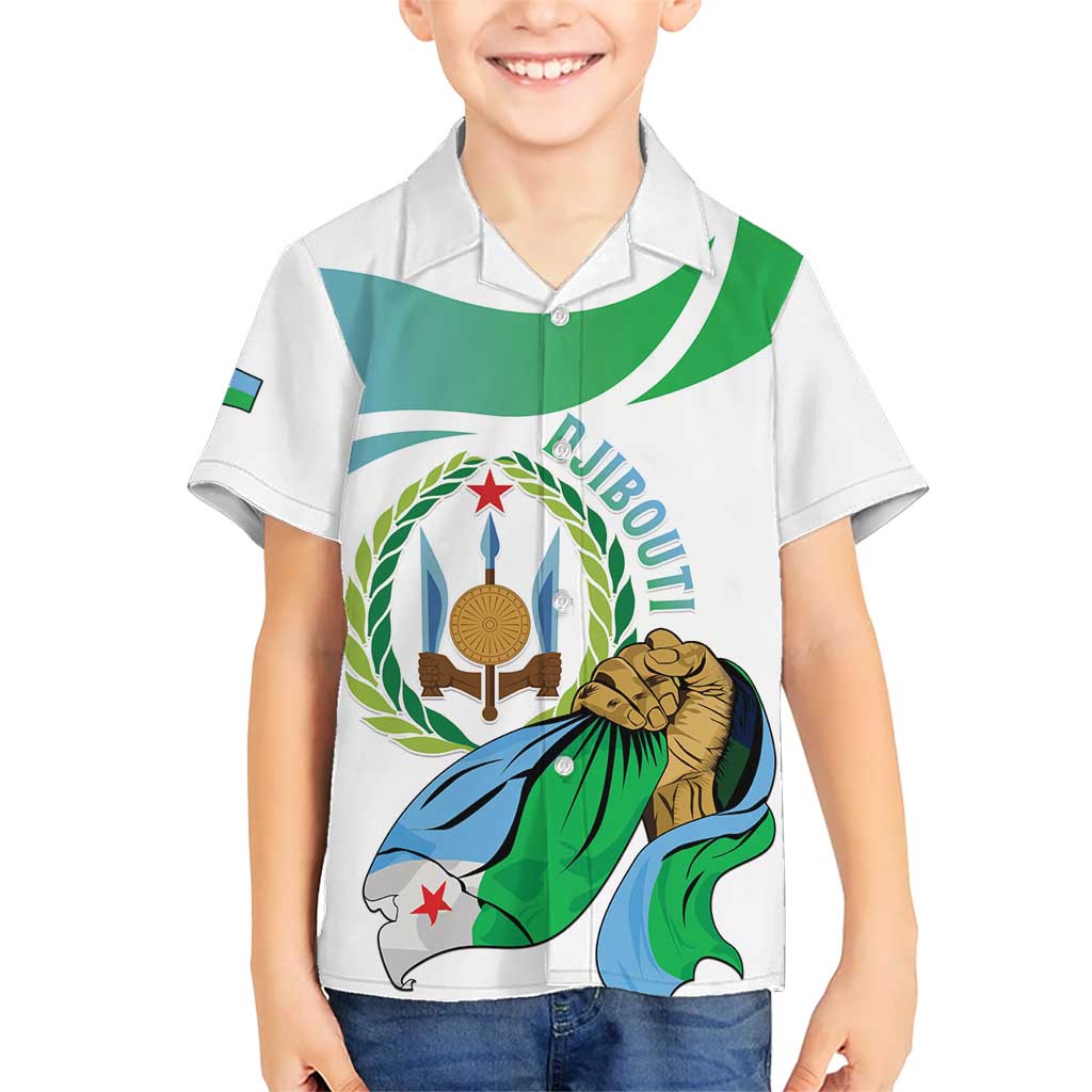 Personalized Djibouti Independence Day Kid Hawaiian Shirt Midnimo Sinnaan Nabad