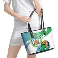 Personalized Djibouti Independence Day Leather Tote Bag Midnimo Sinnaan Nabad