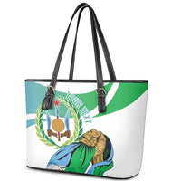 Personalized Djibouti Independence Day Leather Tote Bag Midnimo Sinnaan Nabad