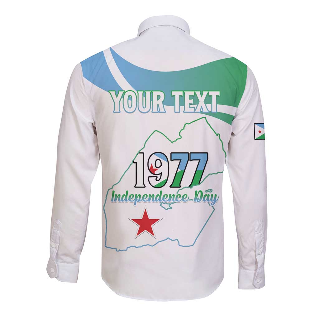 Personalized Djibouti Independence Day Long Sleeve Button Shirt Midnimo Sinnaan Nabad