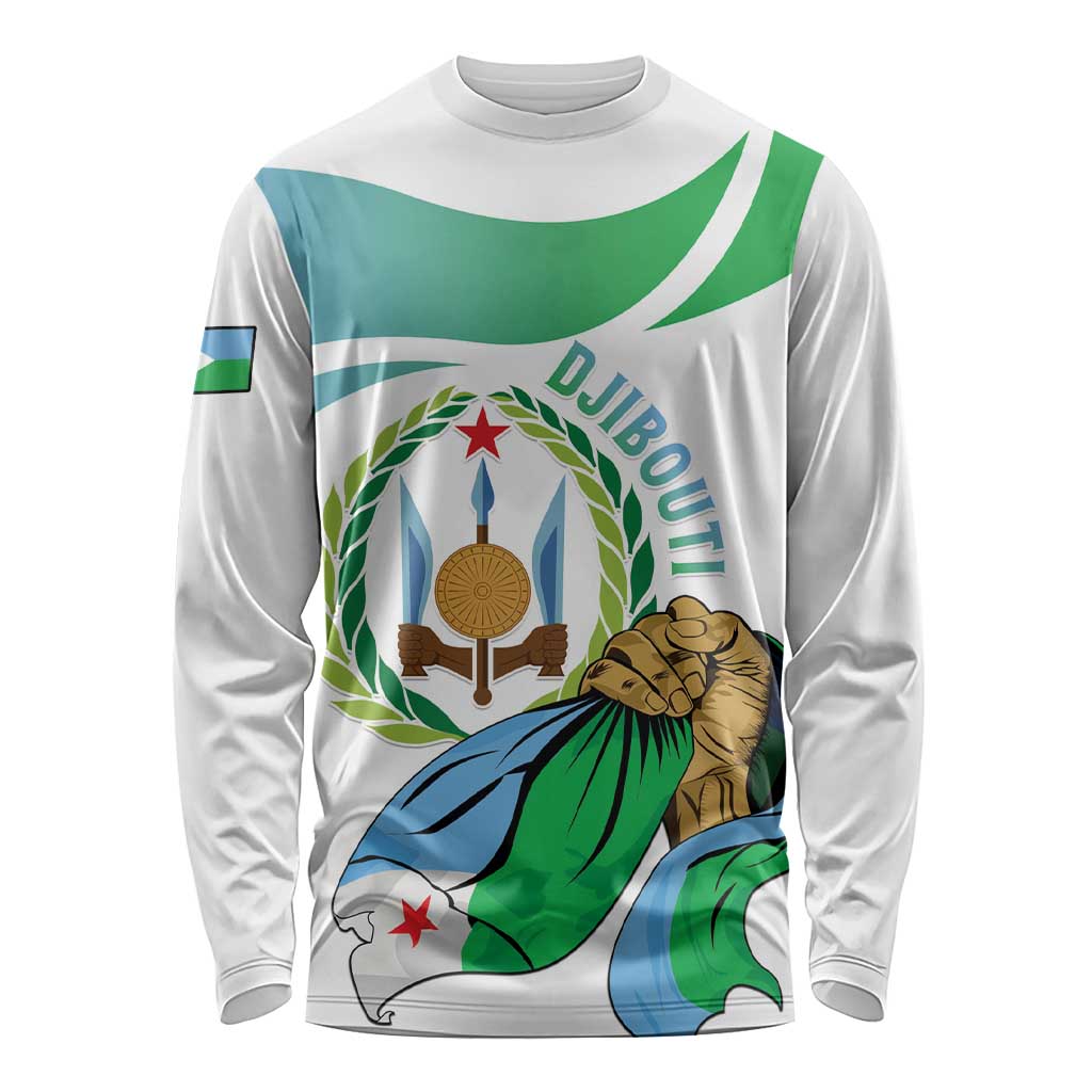 Personalized Djibouti Independence Day Long Sleeve Shirt Midnimo Sinnaan Nabad