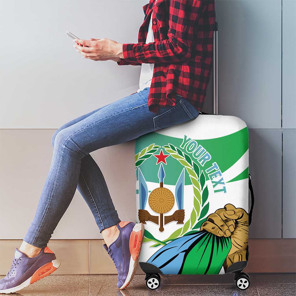 Personalized Djibouti Independence Day Luggage Cover Midnimo Sinnaan Nabad