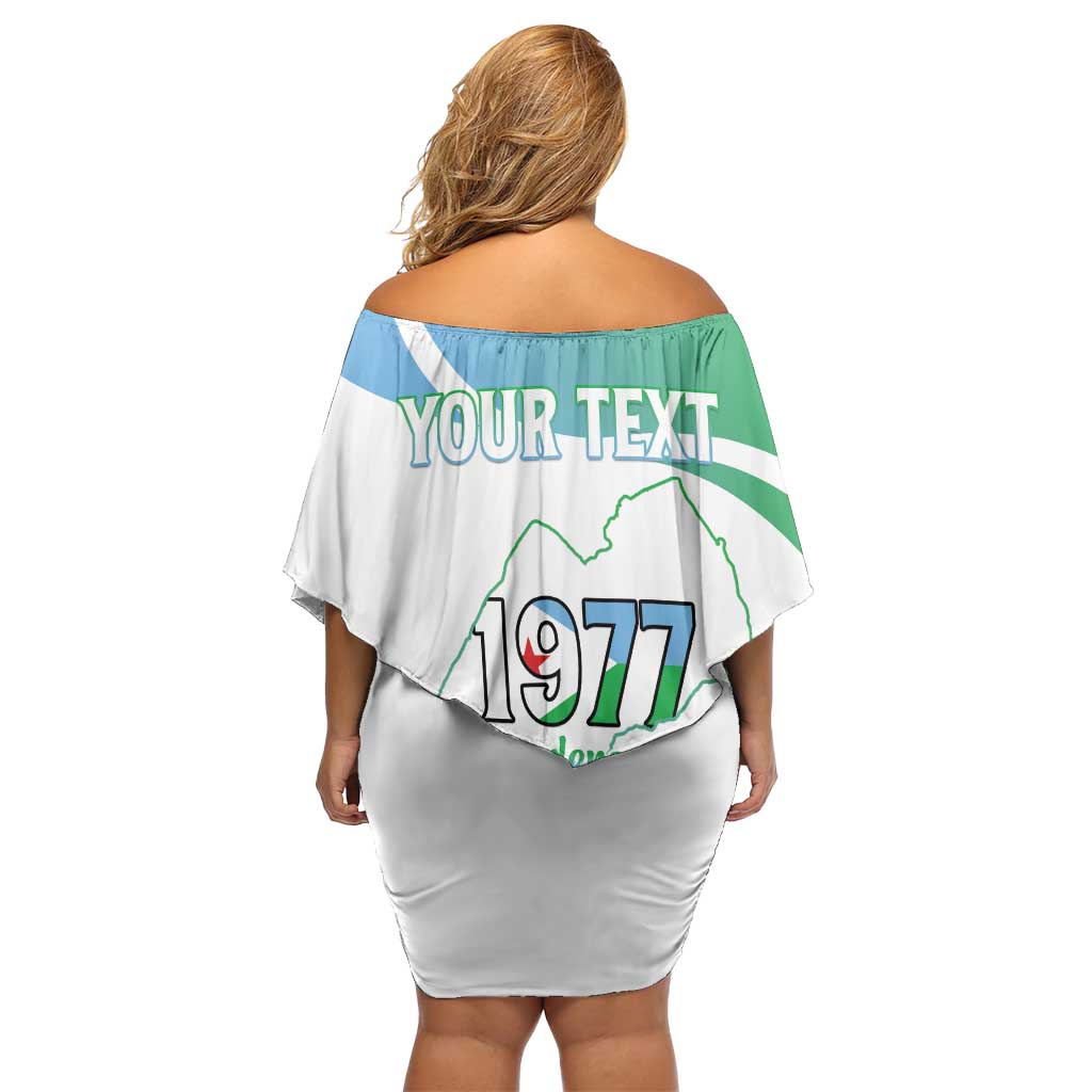 Personalized Djibouti Independence Day Off Shoulder Short Dress Midnimo Sinnaan Nabad