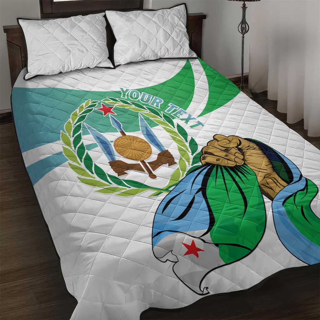 Personalized Djibouti Independence Day Quilt Bed Set Midnimo Sinnaan Nabad