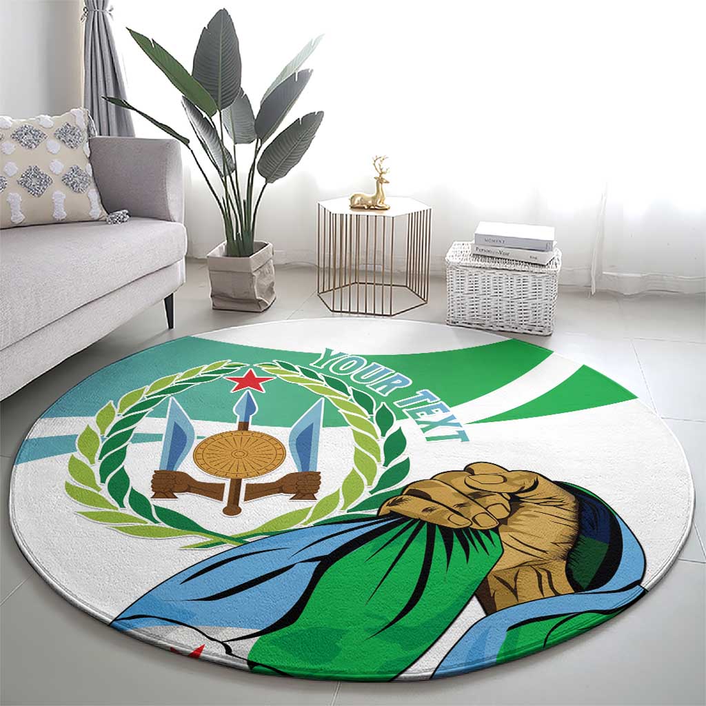 Personalized Djibouti Independence Day Round Carpet Midnimo Sinnaan Nabad