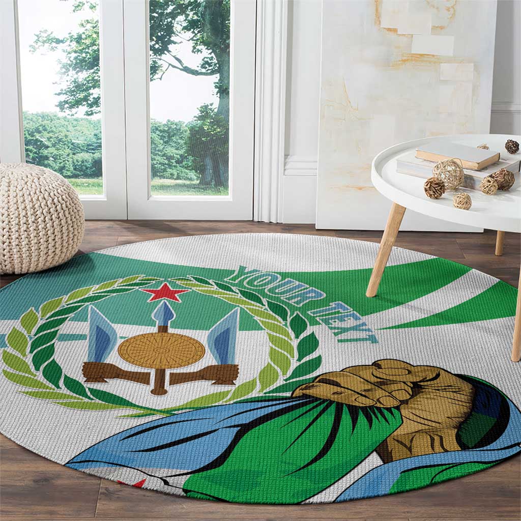 Personalized Djibouti Independence Day Round Carpet Midnimo Sinnaan Nabad
