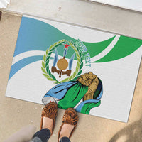 Personalized Djibouti Independence Day Rubber Doormat Midnimo Sinnaan Nabad