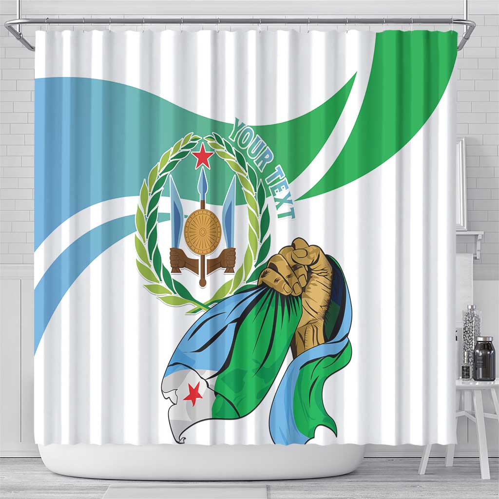 Personalized Djibouti Independence Day Shower Curtain Midnimo Sinnaan Nabad
