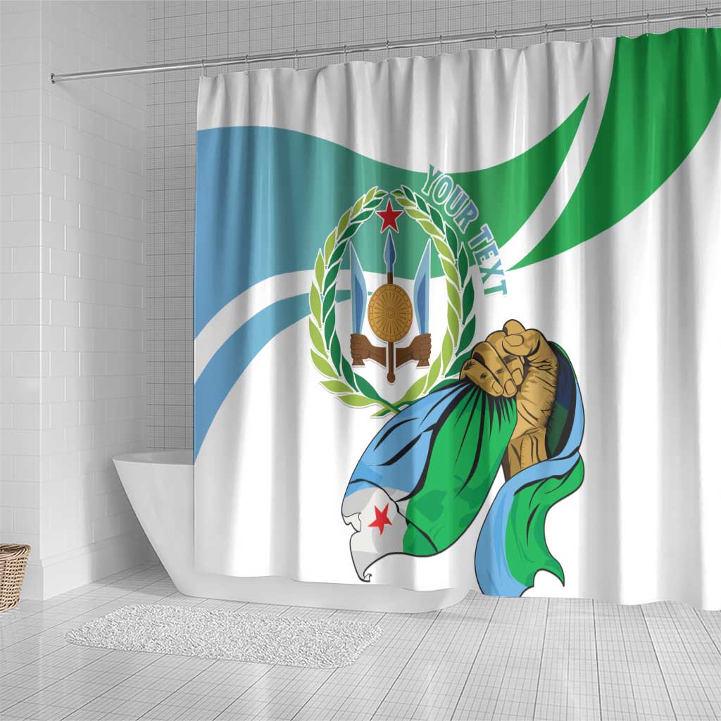 Personalized Djibouti Independence Day Shower Curtain Midnimo Sinnaan Nabad