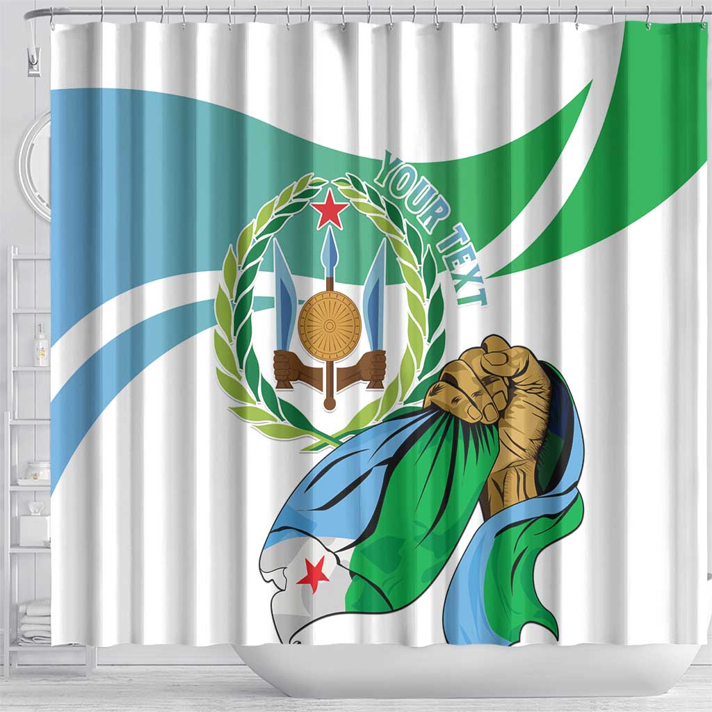 Personalized Djibouti Independence Day Shower Curtain Midnimo Sinnaan Nabad