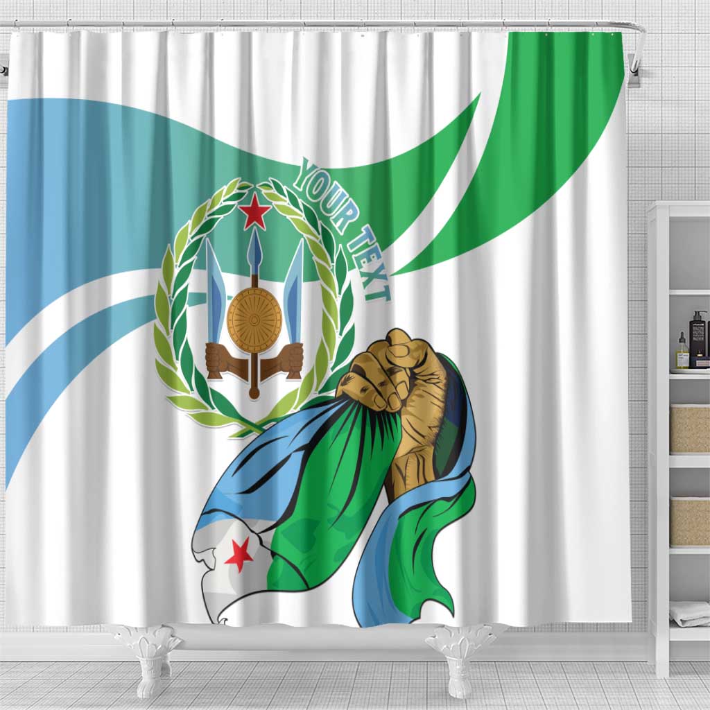 Personalized Djibouti Independence Day Shower Curtain Midnimo Sinnaan Nabad