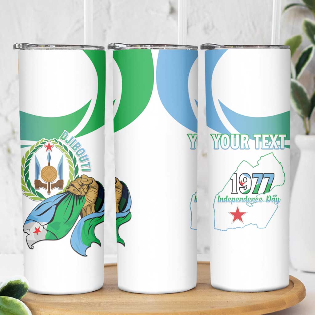 Personalized Djibouti Independence Day Skinny Tumbler Midnimo Sinnaan Nabad
