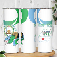 Personalized Djibouti Independence Day Skinny Tumbler Midnimo Sinnaan Nabad