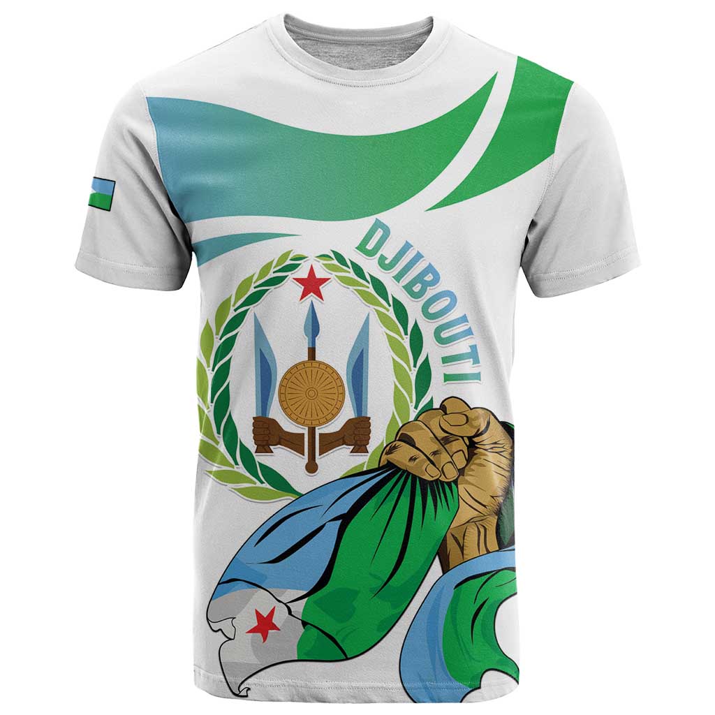 Personalized Djibouti Independence Day T Shirt Midnimo Sinnaan Nabad