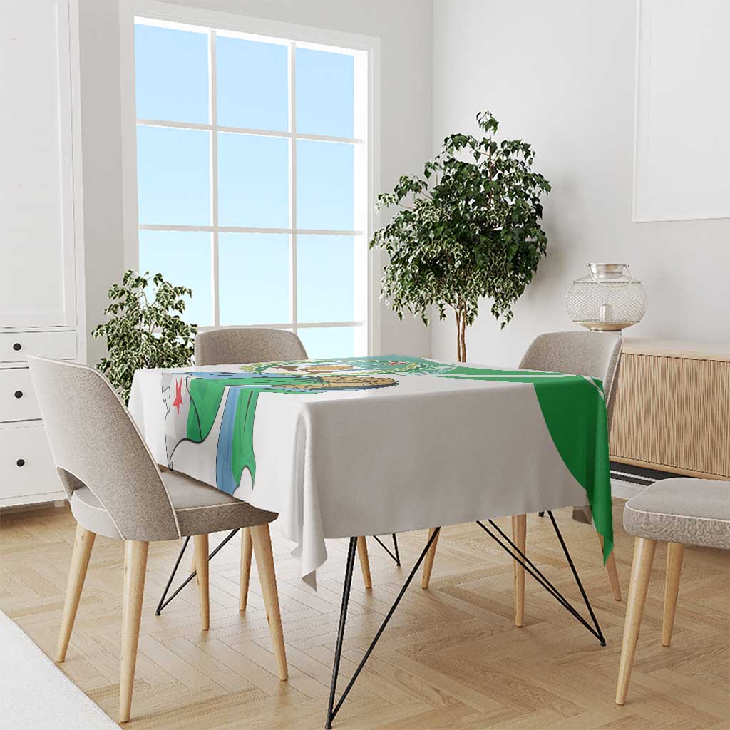 Personalized Djibouti Independence Day Tablecloth Midnimo Sinnaan Nabad