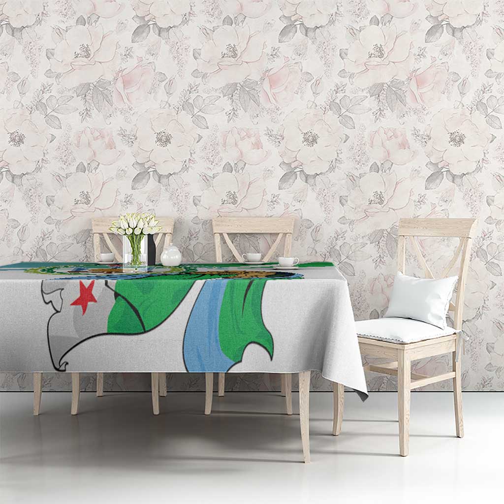 Personalized Djibouti Independence Day Tablecloth Midnimo Sinnaan Nabad