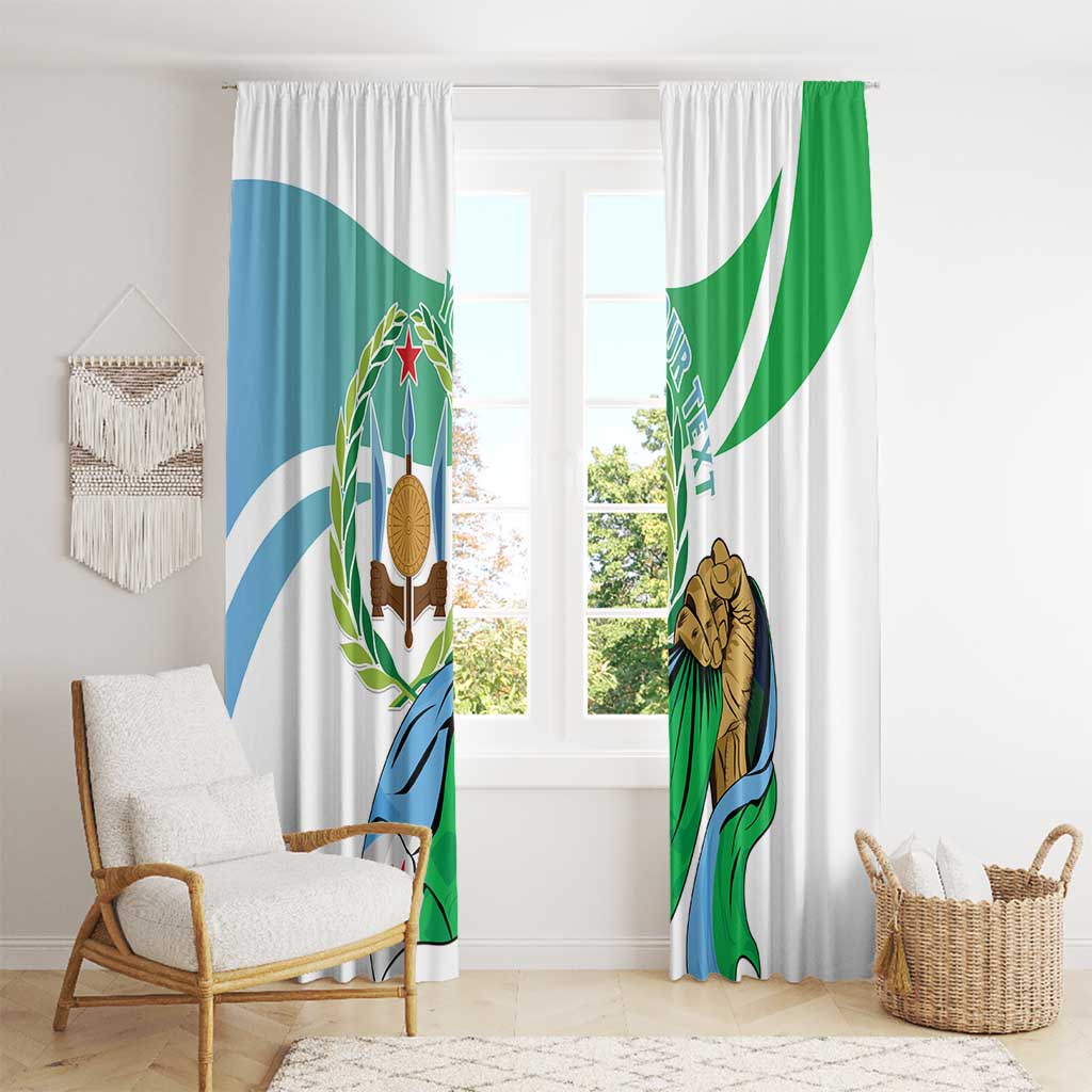 Personalized Djibouti Independence Day Window Curtain Midnimo Sinnaan Nabad