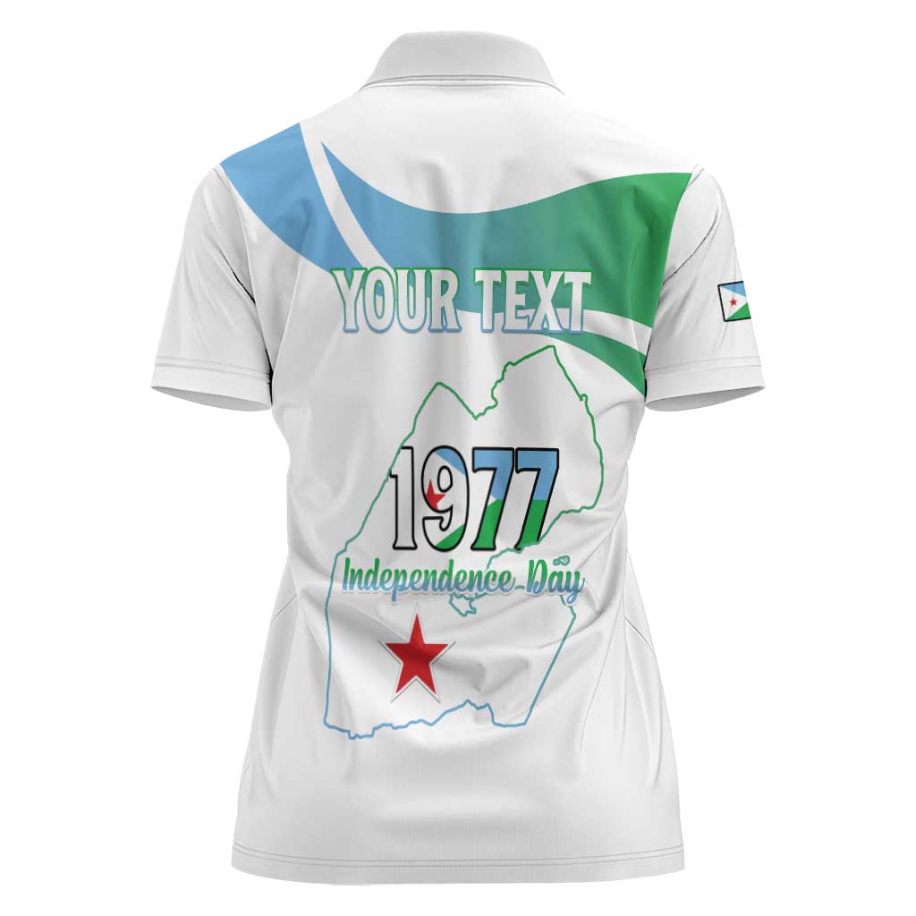 Personalized Djibouti Independence Day Women Polo Shirt Midnimo Sinnaan Nabad
