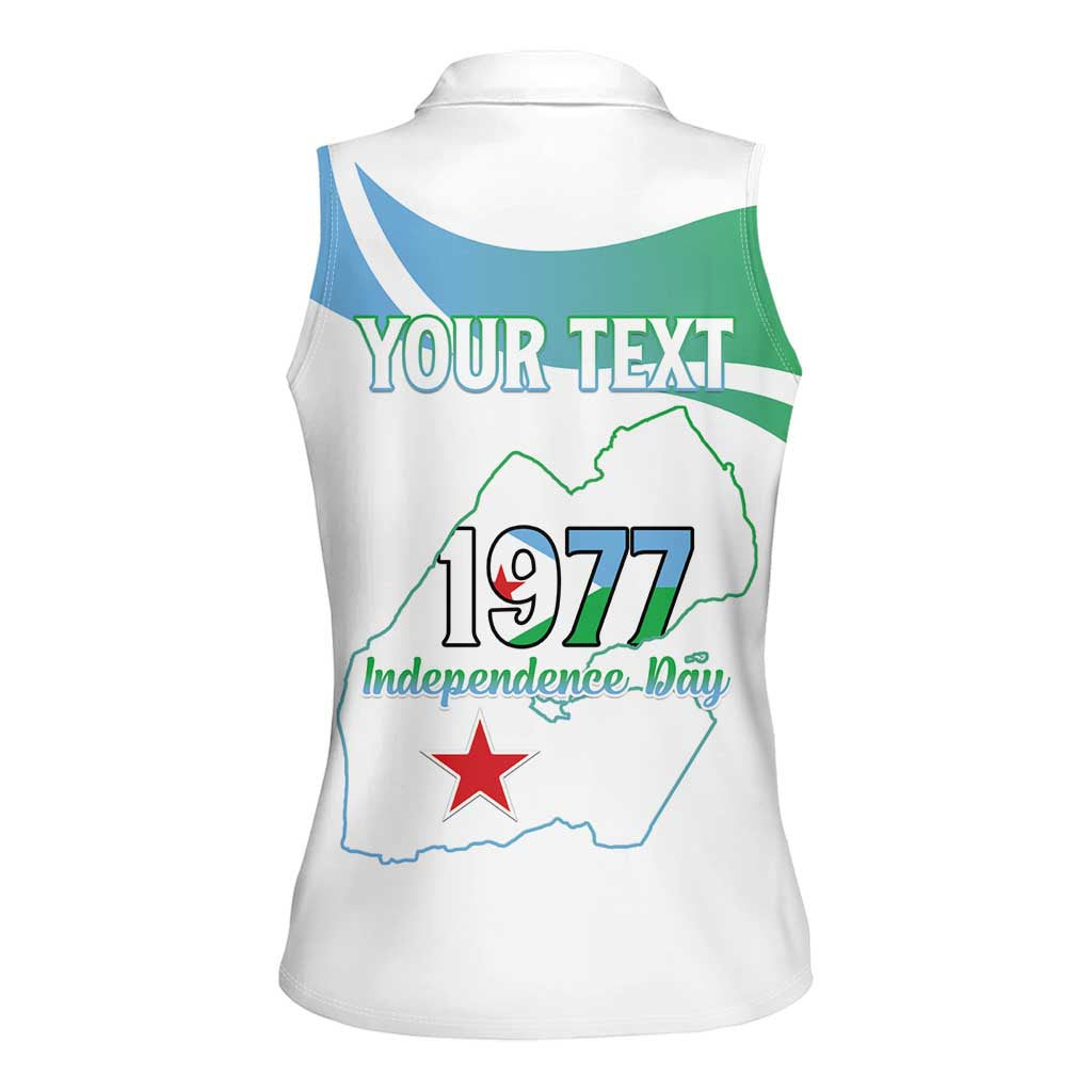 Personalized Djibouti Independence Day Women Sleeveless Polo Shirt Midnimo Sinnaan Nabad