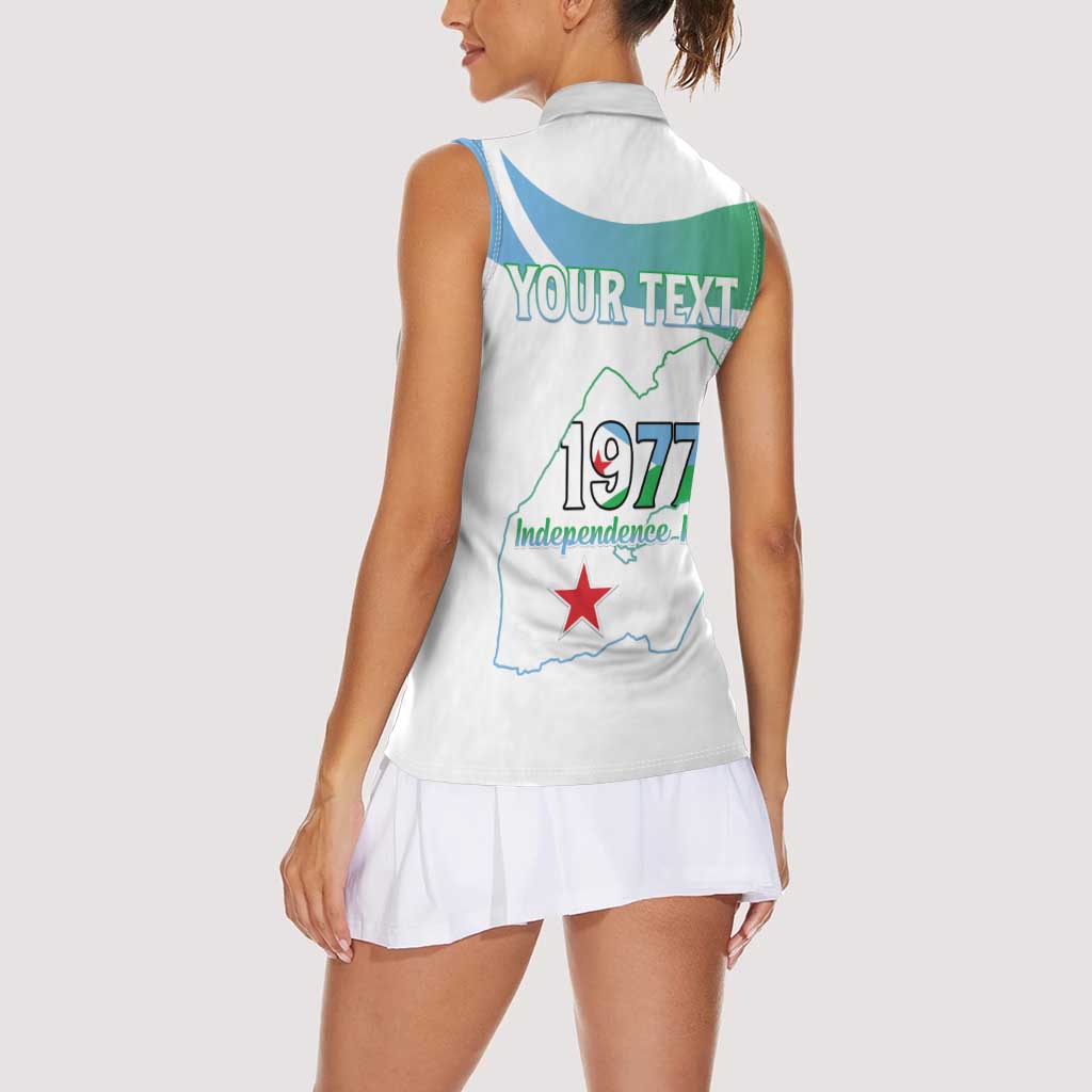 Personalized Djibouti Independence Day Women Sleeveless Polo Shirt Midnimo Sinnaan Nabad