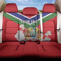 Personalized Gambia Back Car Seat Cover Coat Of Arms White Variety Orchid