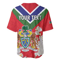 Personalized Gambia Baseball Jersey Coat Of Arms White Variety Orchid